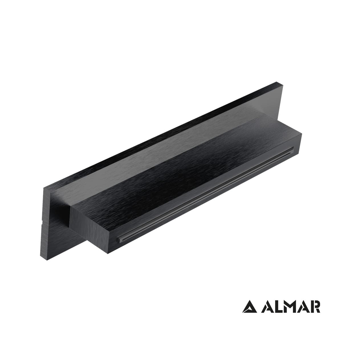 Καταρράκτης Ντους Επίτοιχος Almar E044273-411 Black Brushed PVD 29,2x8cm
