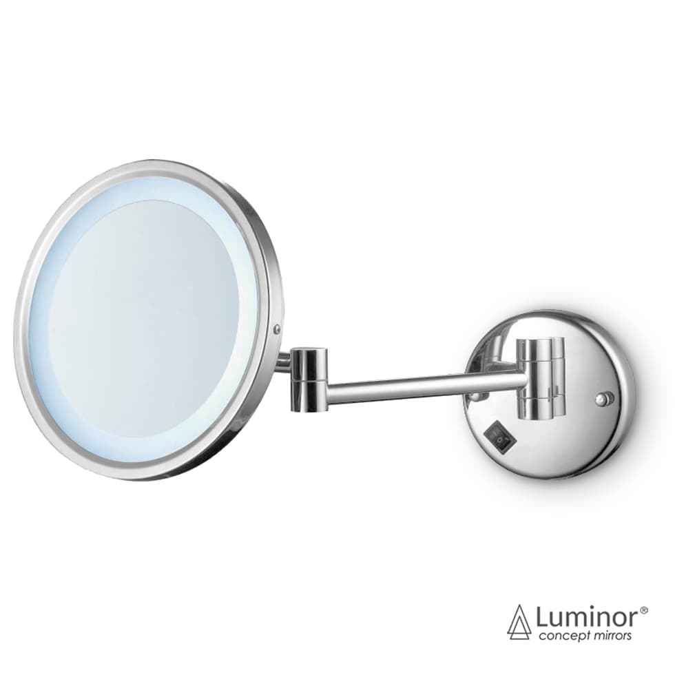 Μεγεθυντικός Καθρέπτης Επιτοίχιος Luminor FD01 Χρώμιο Φ21,5cm (x3)
