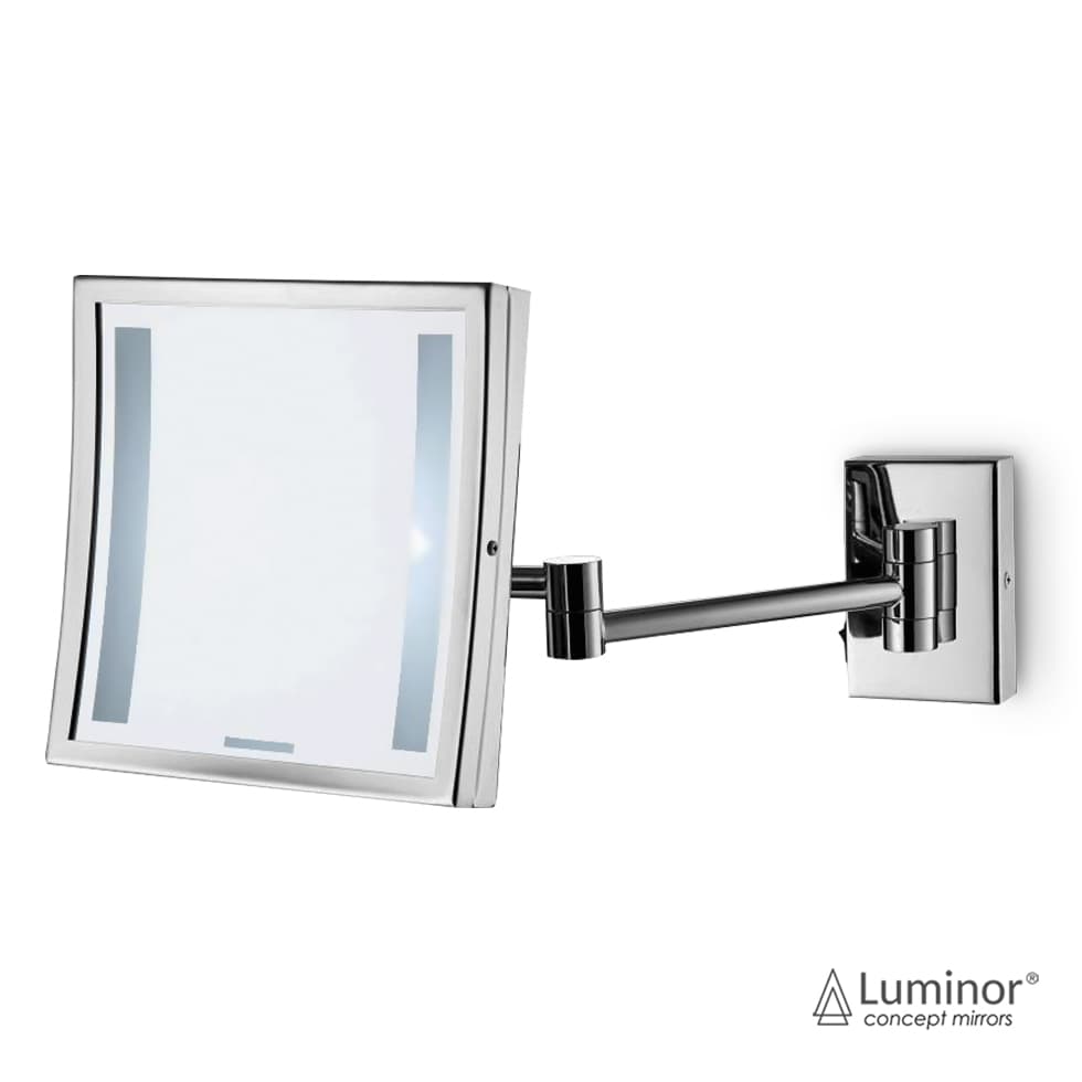 Μεγεθυντικός Καθρέπτης Επιτοίχιος Luminor FD02 Χρώμιο Φ21,5cm (x3)