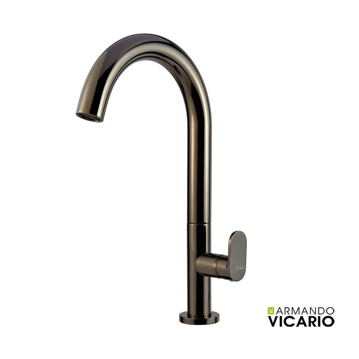 Μπαταρία Νιπτήρος Ψηλή Armando Vicario Slim 500041-405 Black Chrome