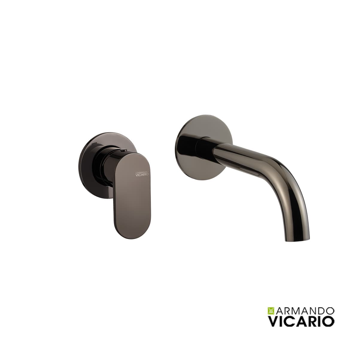Μπαταρία Νιπτήρος Εντοιχισμού Armando Vicario Slim 500045-405 Black Chrome