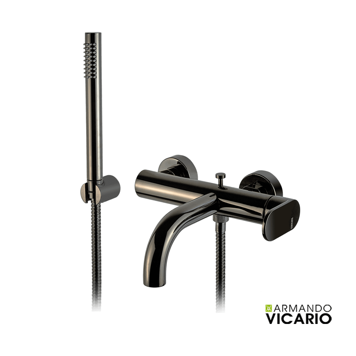Μπαταρία Λουτρού Armando Vicario Slim 500100-405 Black Chrome