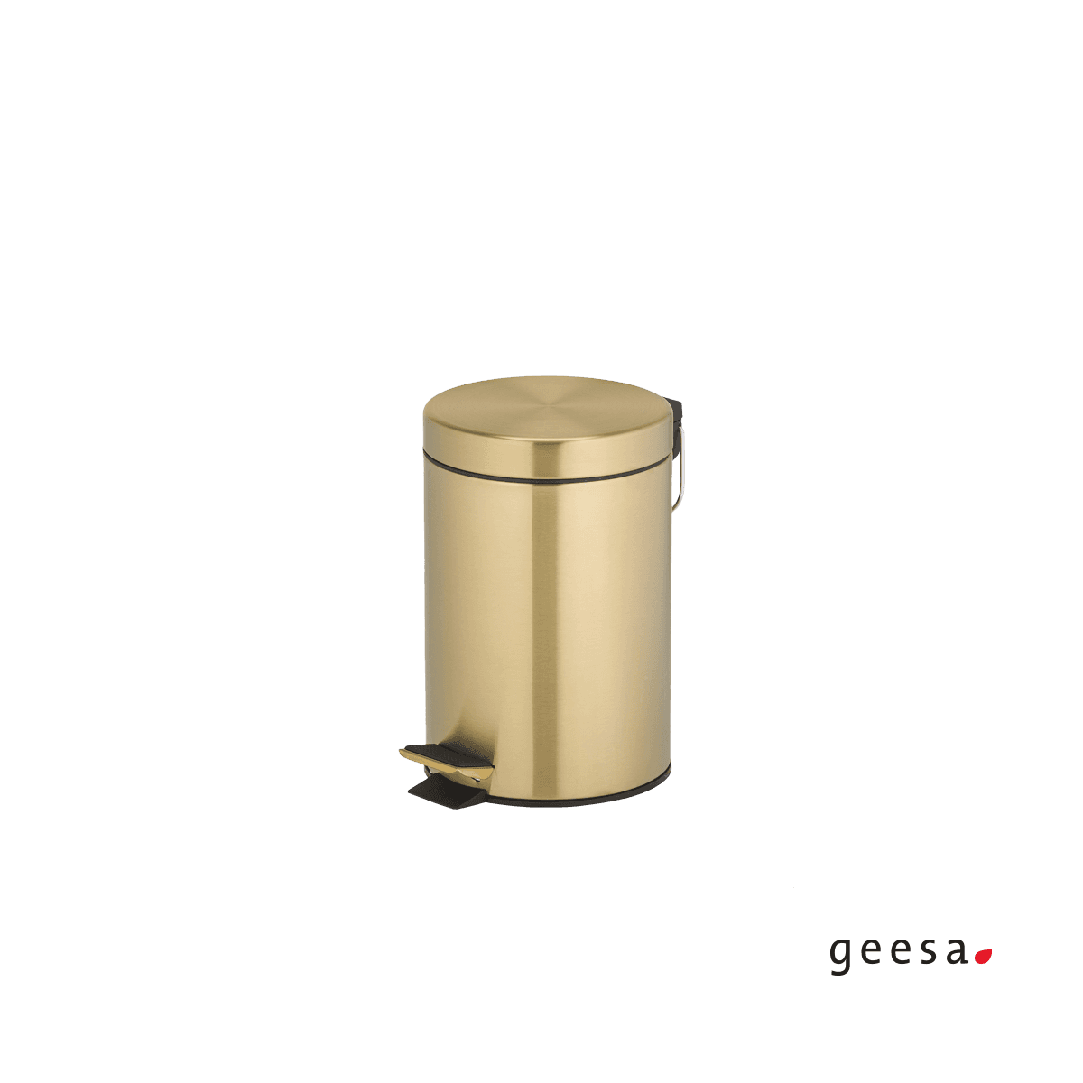 Χαρτοδοχείο Geesa Hotelia 634-211 3lt Gold Brushed PVD Φ17x26cm