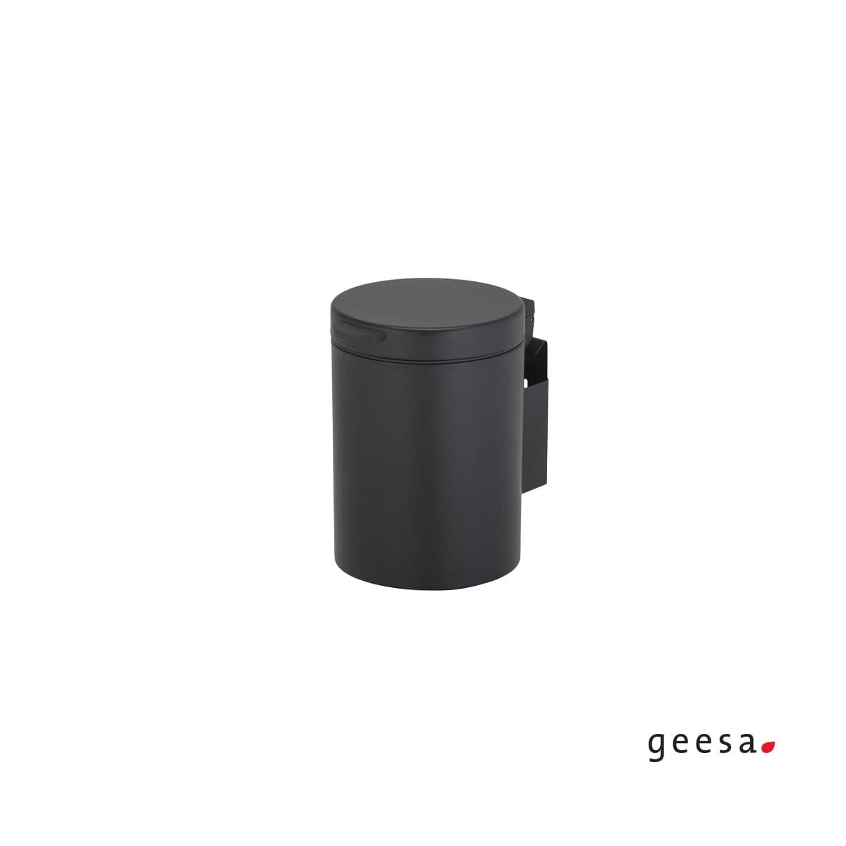 Χαρτοδοχείο Επιτοίχιο Geesa Hotelia 644-400 3lt Ματ Μαύρο Φ17x23,2cm
