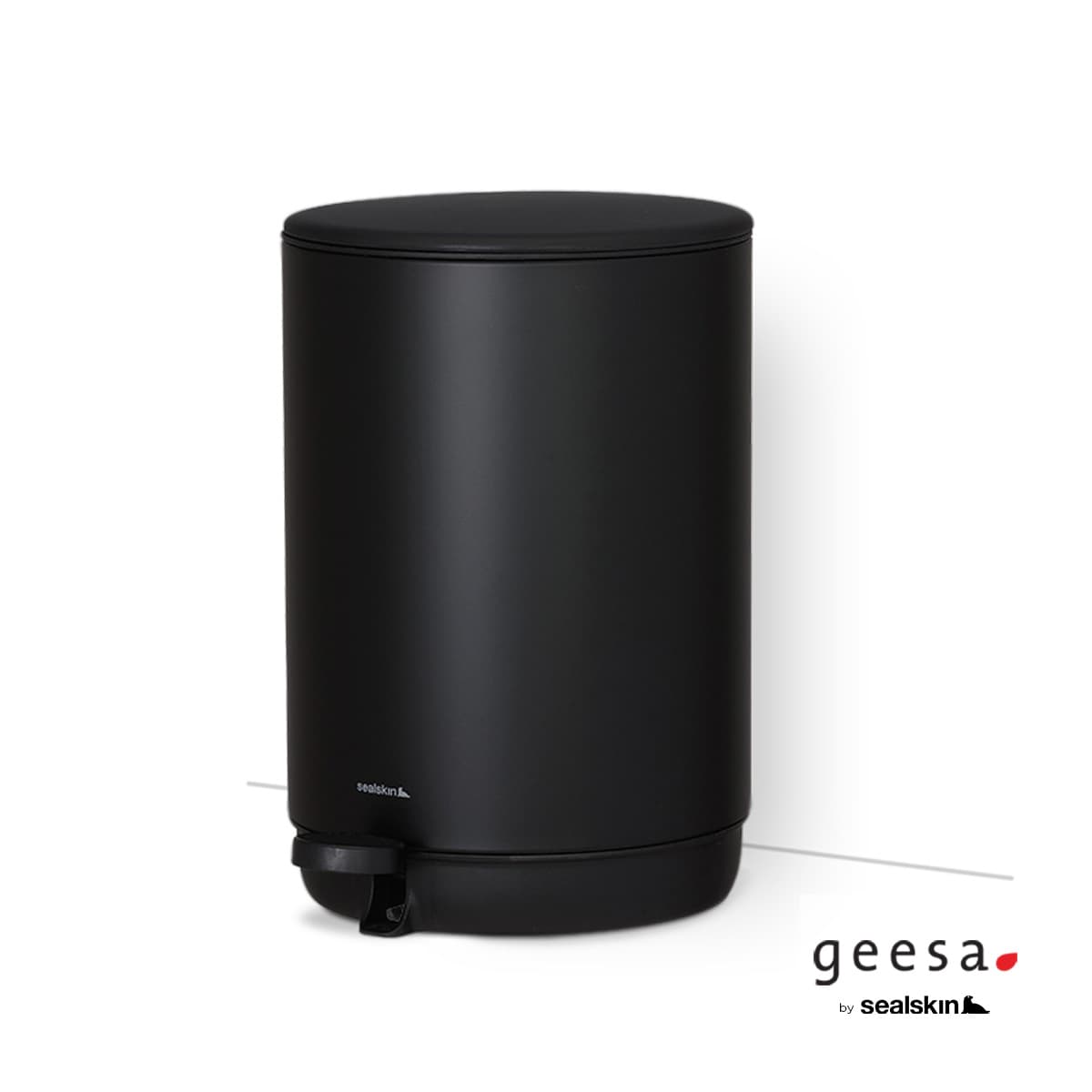 Χαρτοδοχείο Geesa by Sealskin 800063-400 5lt Ματ Μαύρο soft close Φ23x31cm