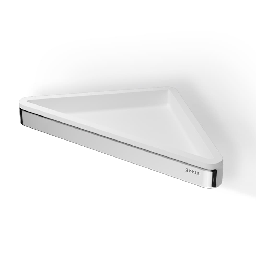 Εταζέρα Geesa Frame 8803-300 Χρώμιο Ματ Λευκό 23x17x2,5cm