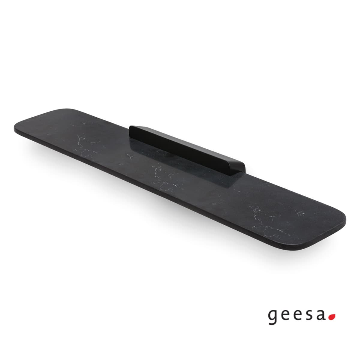 Εταζέρα Geesa Shift 9901-400 Ματ Μαύρο Εφέ Μάρμαρου 60x11,8x3,5cm