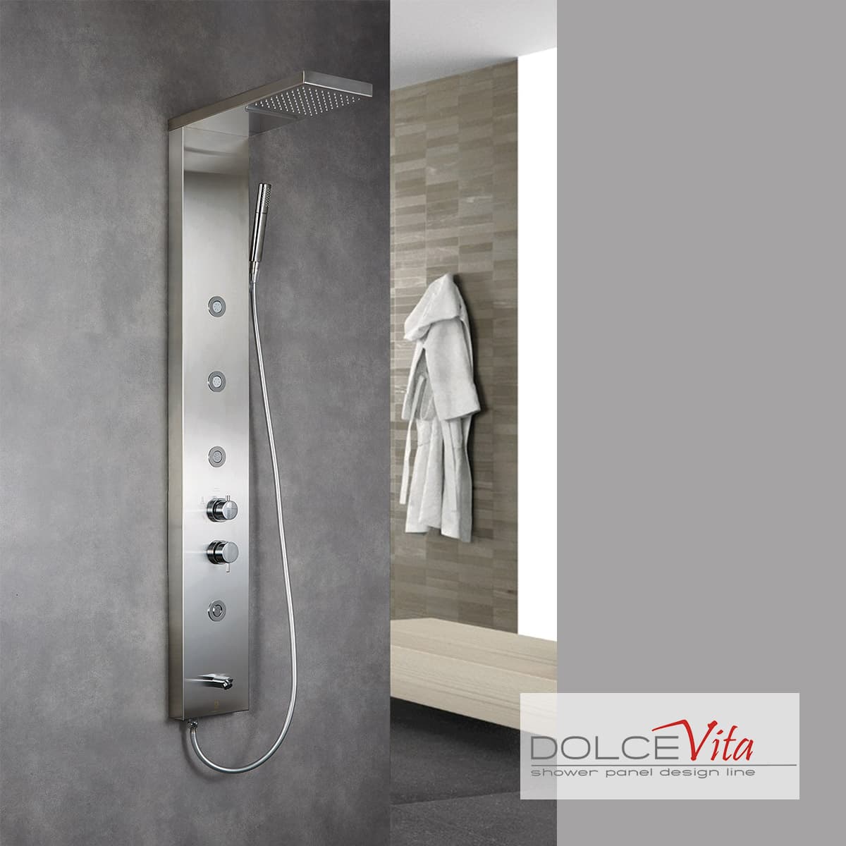 Στήλη Ντους υδρομασάζ Dolce Vita Elite-110 Inox