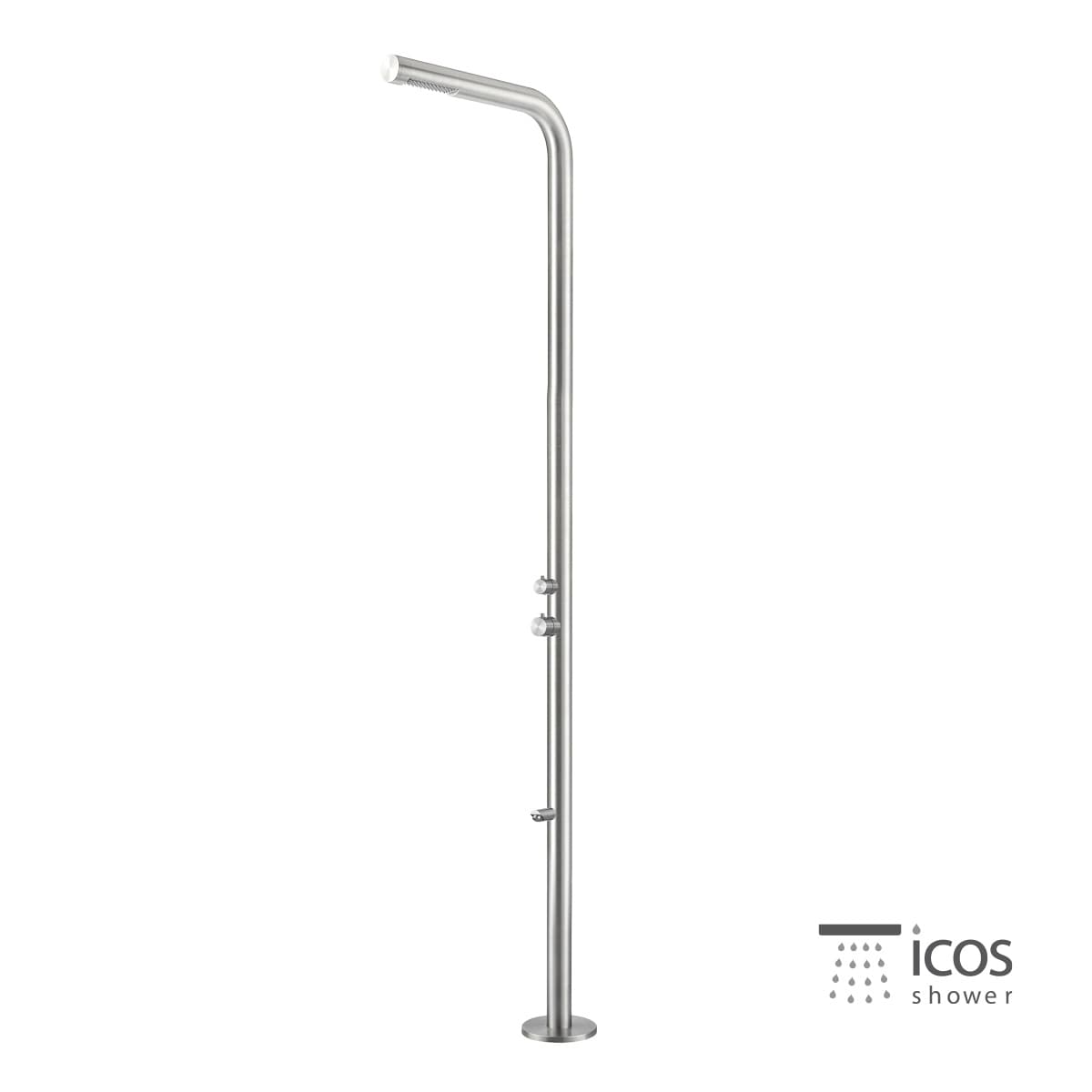 Κολώνα Ντους Εξωτερικού Χώρου Icos Shower Dona Mix Inox Brushed (ζεστό / κρύο) 2,21m