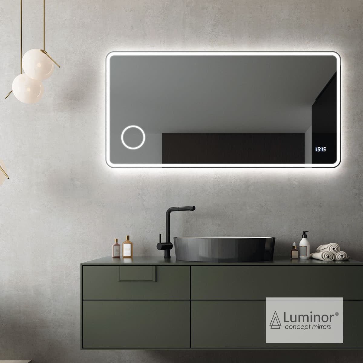 Καθρέπτης μπάνιου με Led Luminor Cult Music 120 120x80cm (ηχείο με bluetooth)
