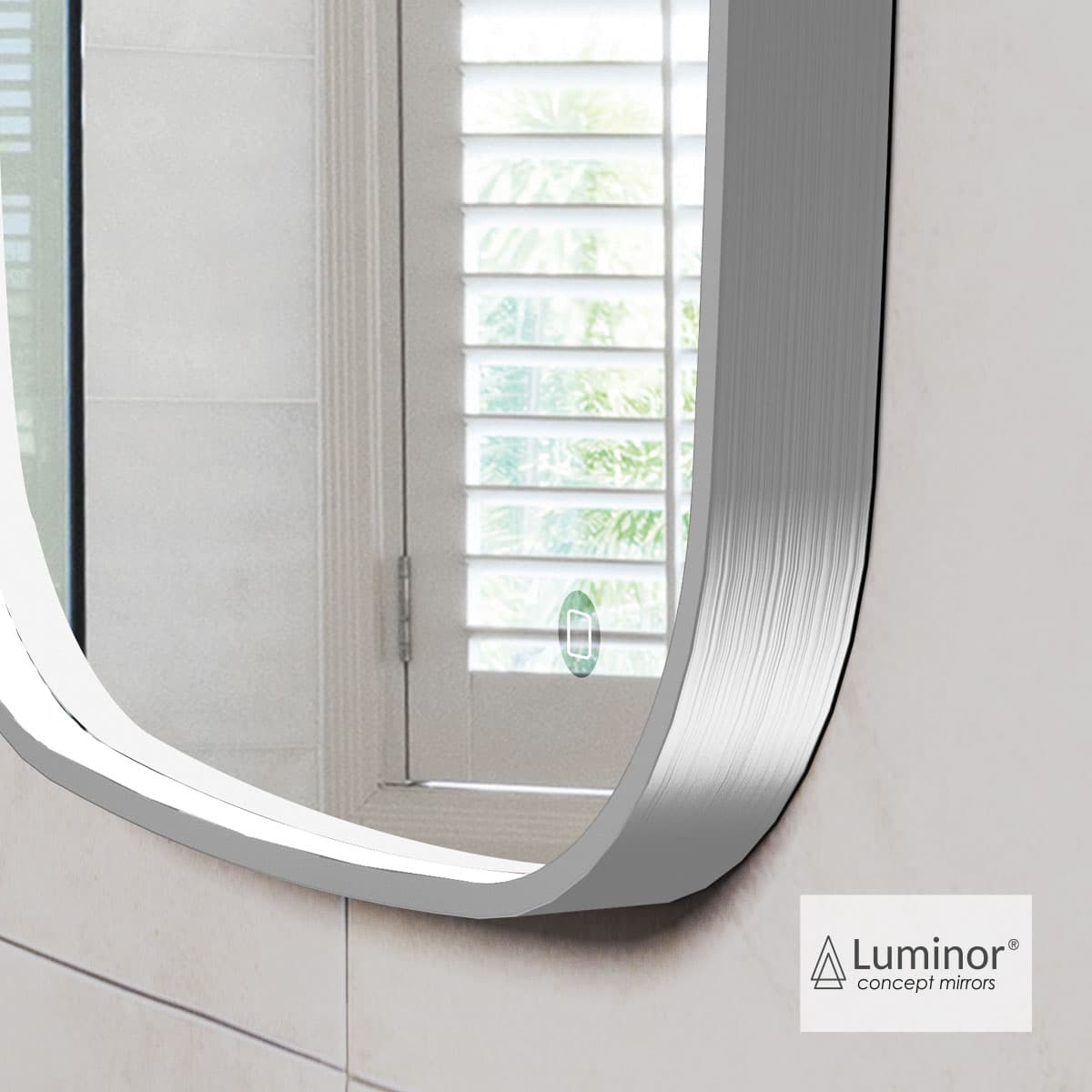 Καθρέπτης μπάνιου με Led Luminor Fiz 60-111 Inox Brushed 60x80cm