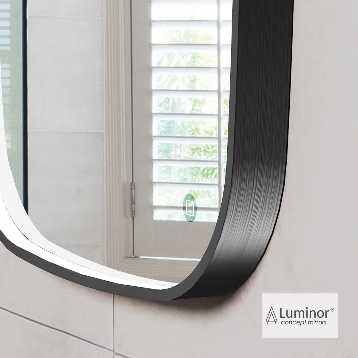 Καθρέπτης μπάνιου με Led Luminor Fiz 60-410 Black Brushed 60x80cm