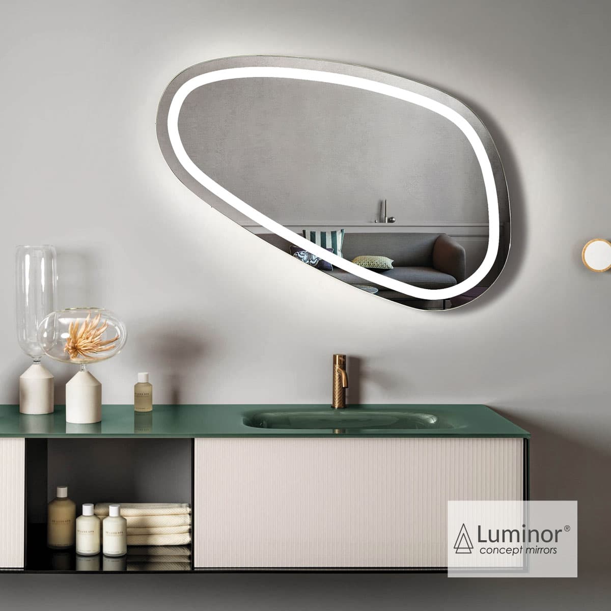 Καθρέπτης μπάνιου με Led Luminor Joker 80 80x45cm