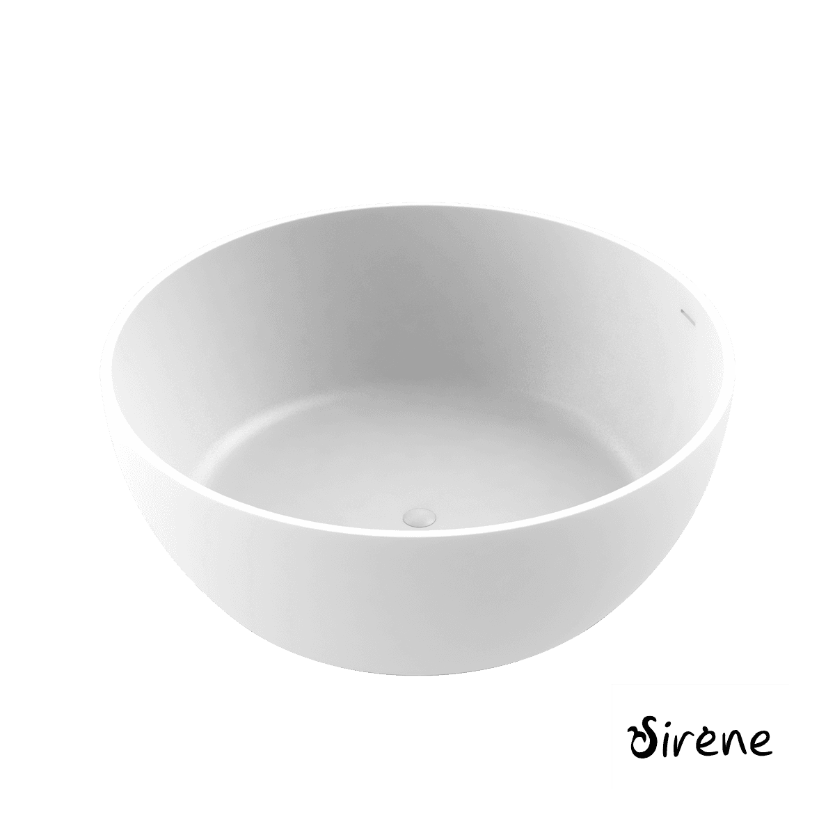 Μπανιέρα ελεύθερης τοποθέτησης Sirene Cusco Round CUSR153-301 Ματ Λευκό Φ153cm