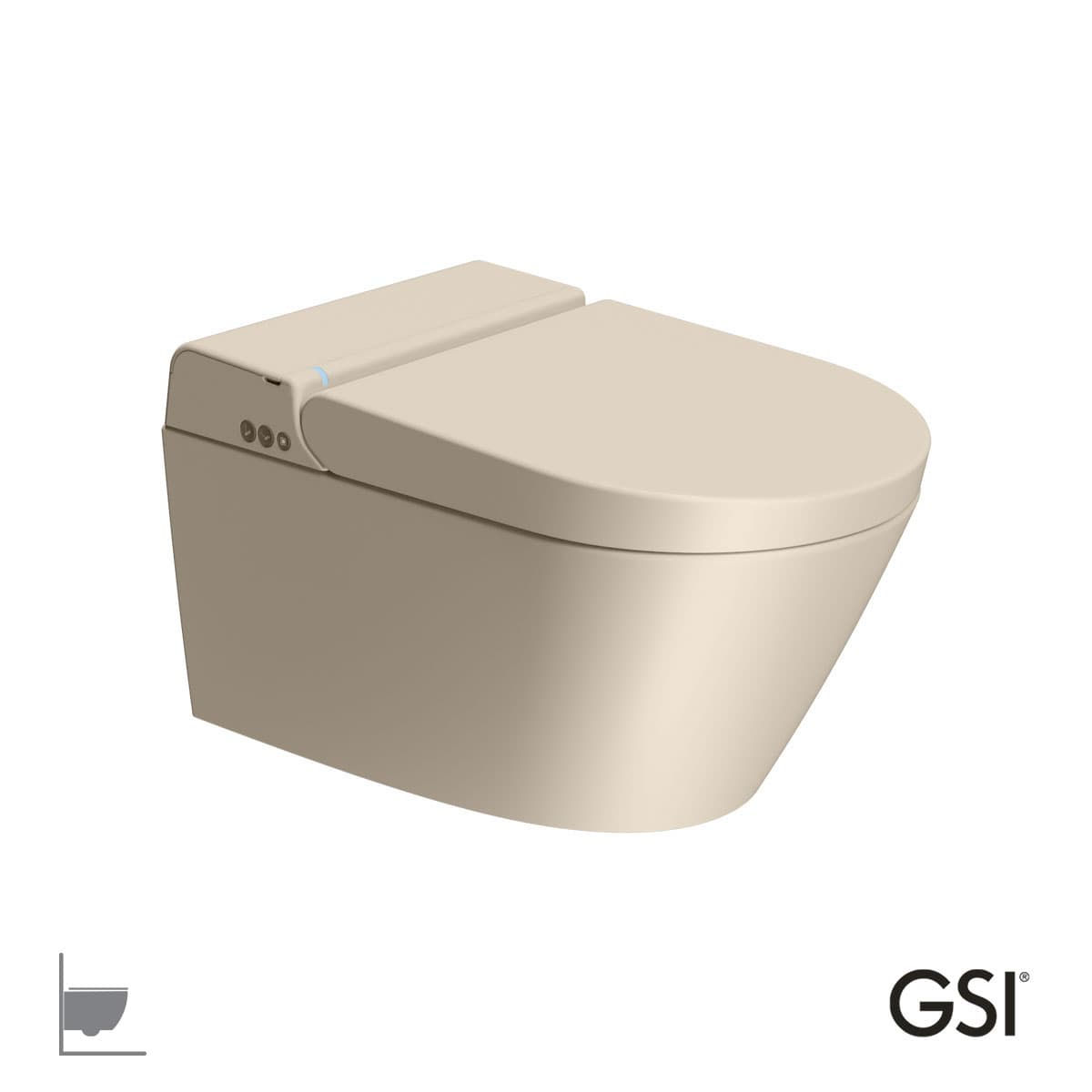 Λεκάνη κρεμαστή rimless swirlflush με κάλυμμα soft close + ηλεκτρονικό μπιντέ GSI Wclean 7418K-520 Creta 38x59cm