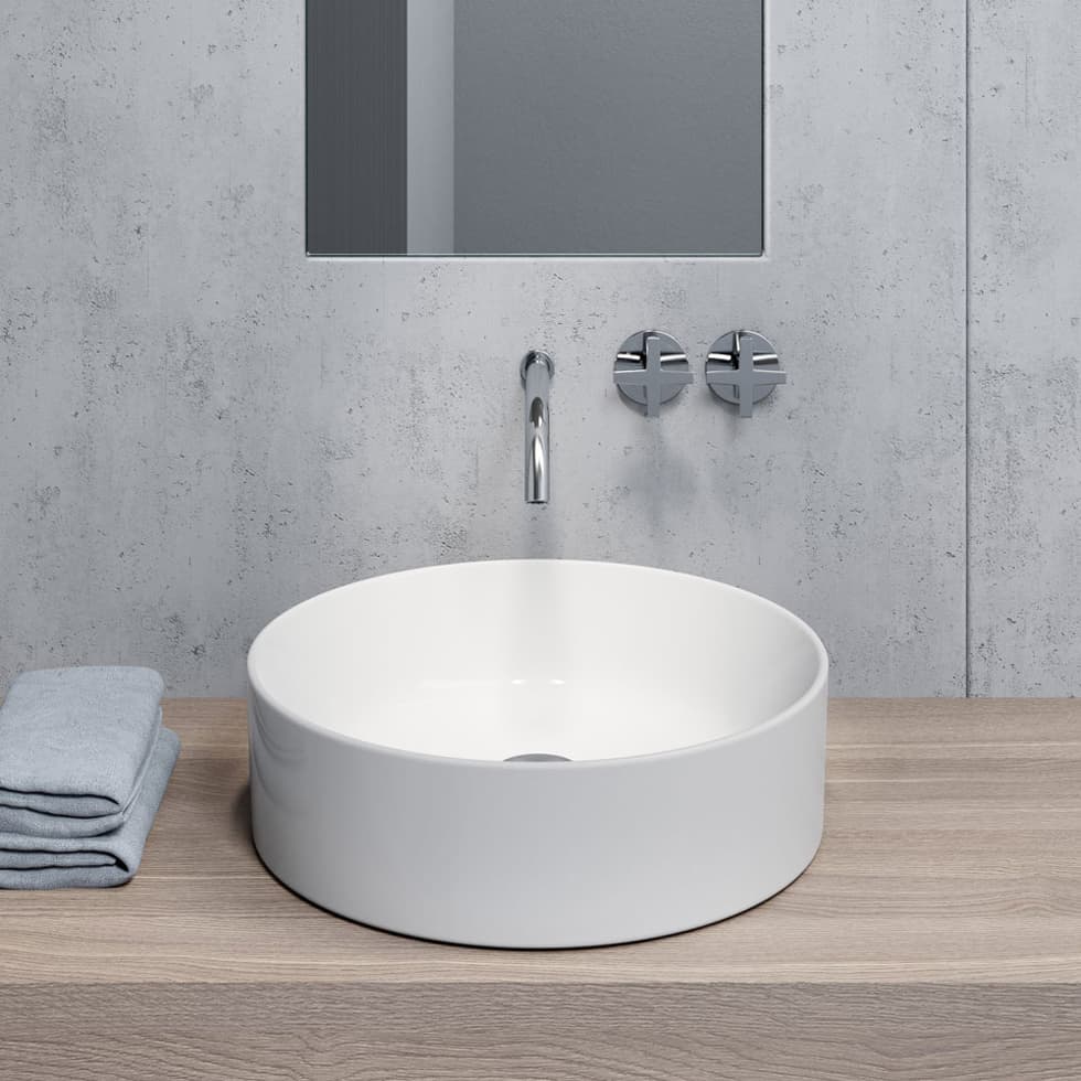 Νιπτήρας επιτραπέζιος GSI Kube-X 9427-300 Λευκό Φ45