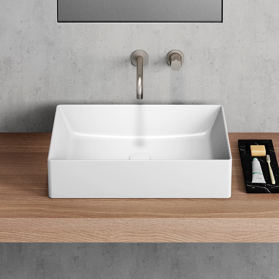 Νιπτήρας επιτραπέζιος GSI Kube-X 9429-300 Λευκό 50x37