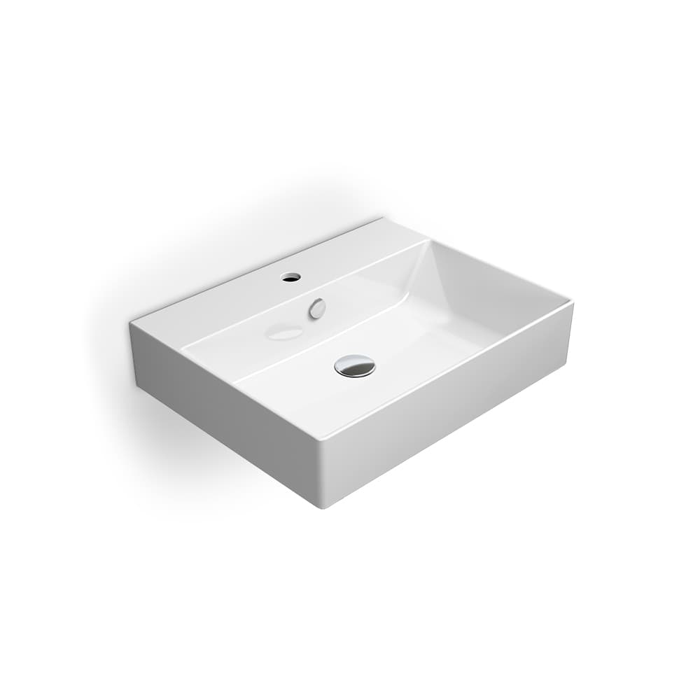 Νιπτήρας κρεμαστός και ένθετος GSI Kube-X 9431-300 Λευκό 60x47