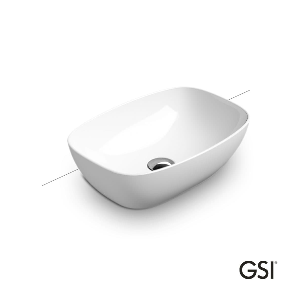 Νιπτήρας επιτραπέζιος GSI Nubes 9784-300 Λευκό 50x35