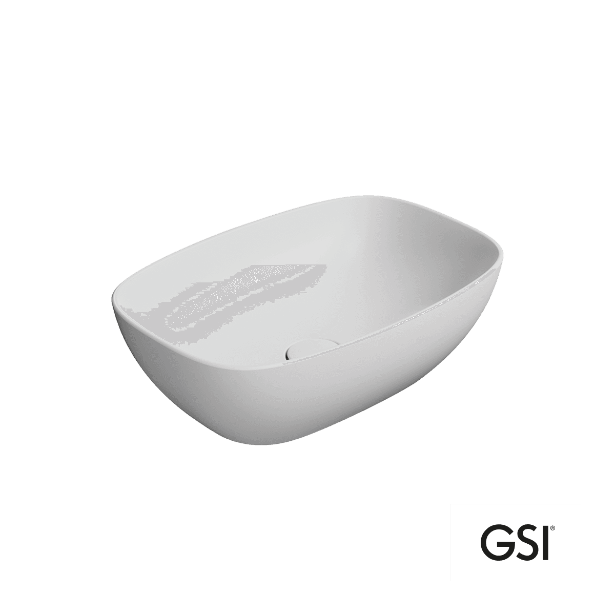 Νιπτήρας επιτραπέζιος GSI Nubes 9784-301 Ματ Λευκό 50x35