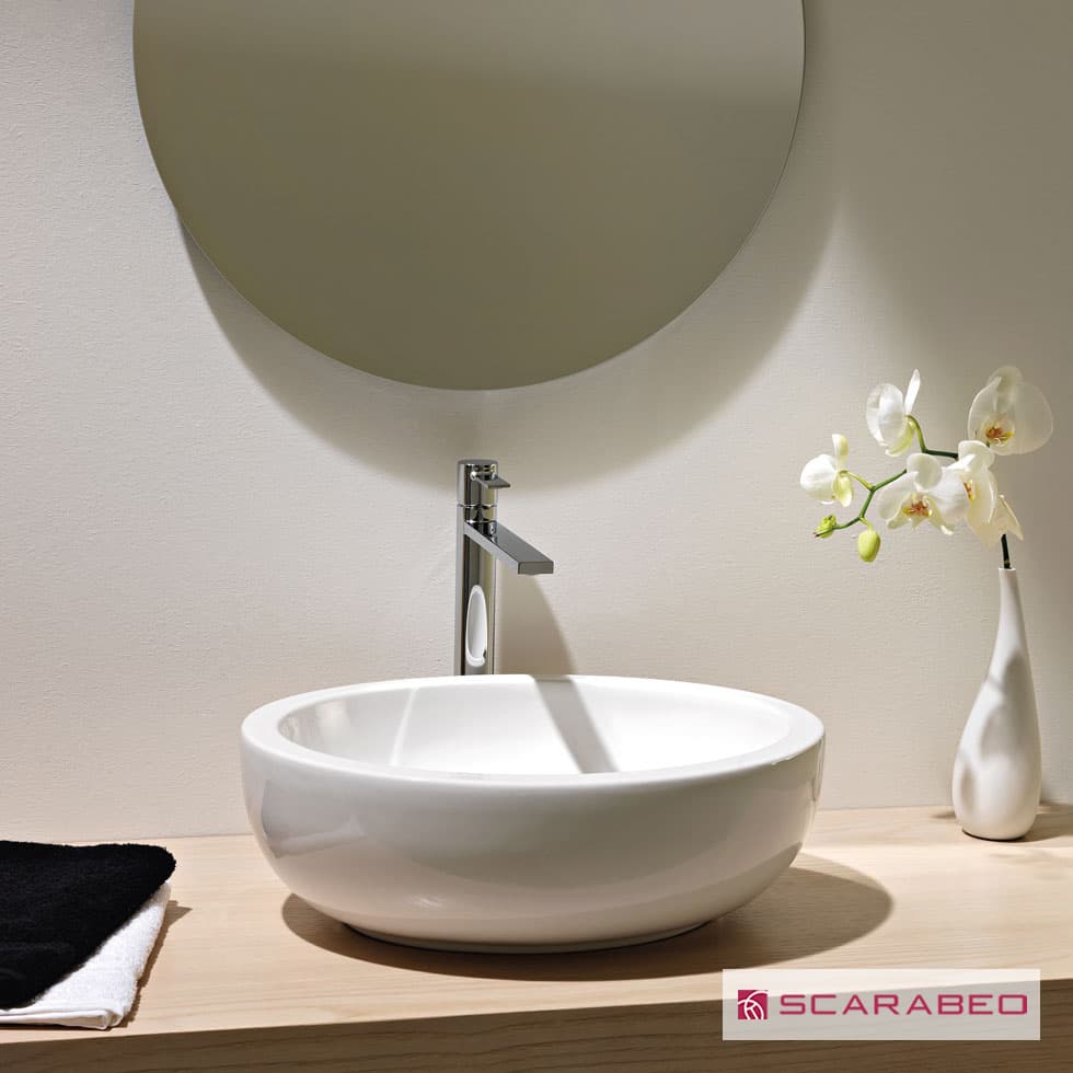 Νιπτήρας επιτραπέζιος Scarabeo Planet 8112-300 Λευκό 48x39