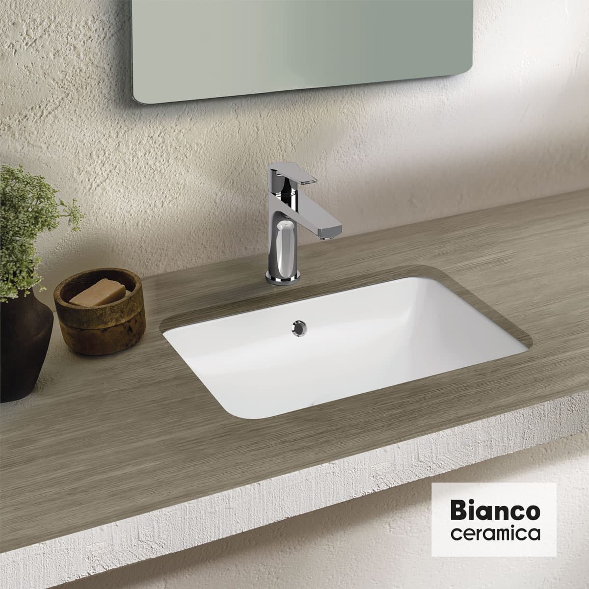 Νιπτήρας υποκαθήμενος Bianco Ceramica 10045-300 Λευκό 50x34,4
