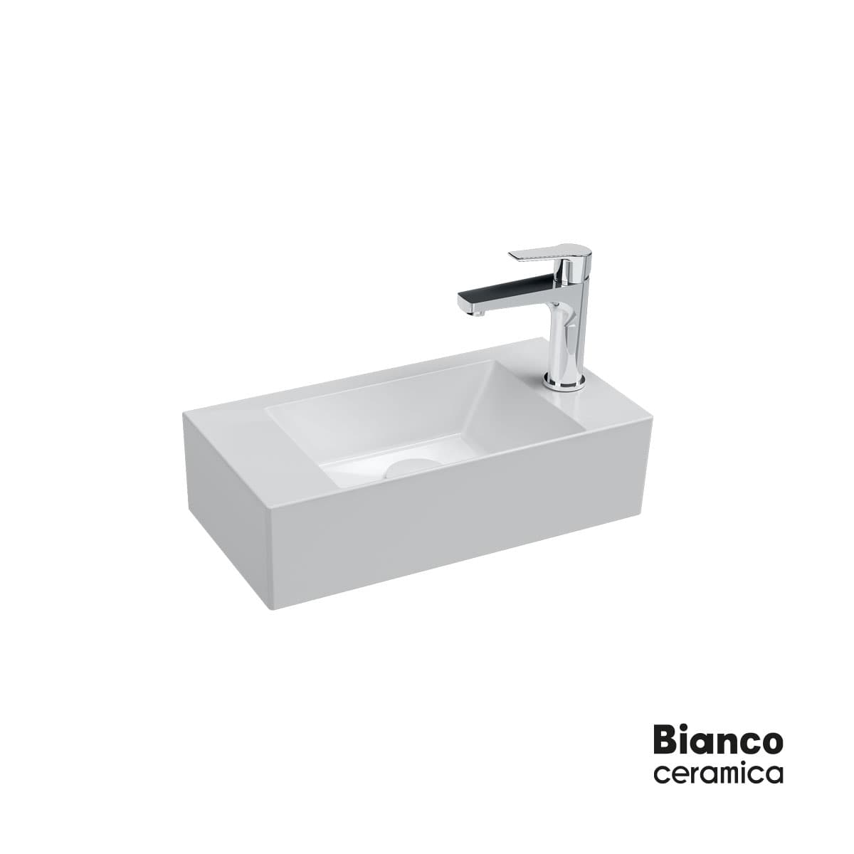 Νιπτήρας κρεμαστός και επιτραπέζιος Bianco Ceramica Tetra N 32051-300 Λευκό 51x25