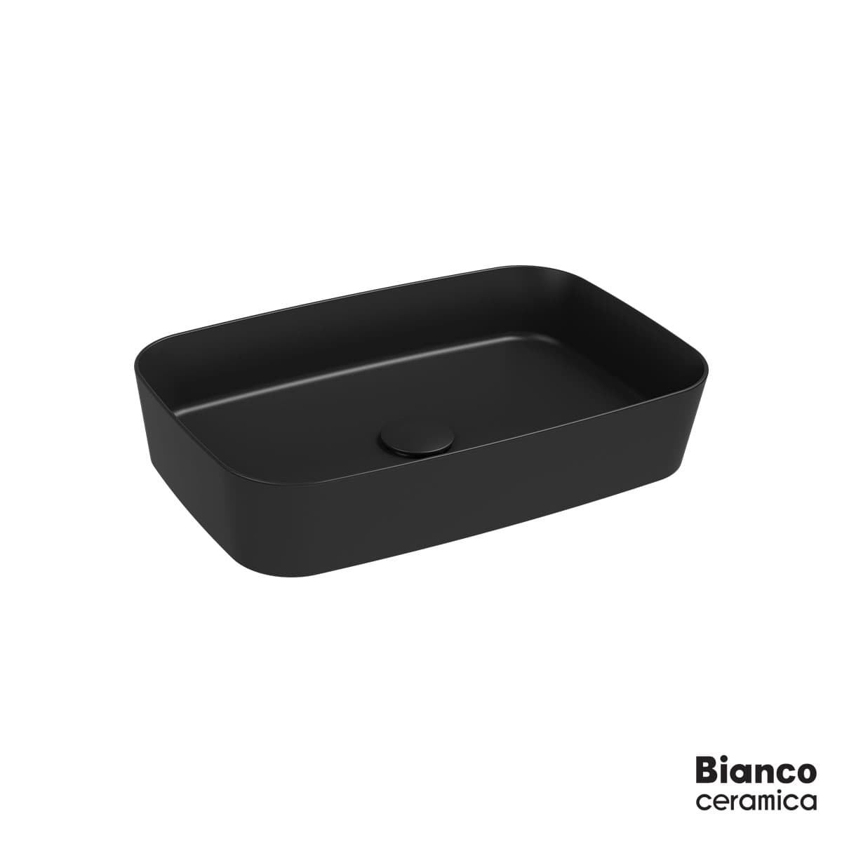 Νιπτήρας επιτραπέζιος Bianco Ceramica 34061-401 Ματ Μαύρο 60x38