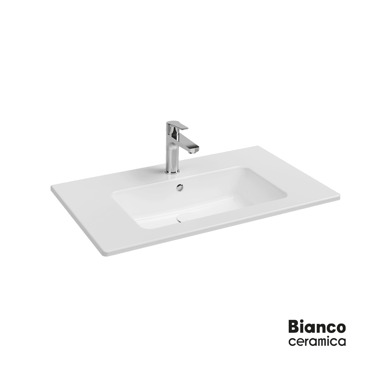Νιπτήρας κρεμαστός και επίπλου Bianco Ceramica Flat 36080-300 Λευκό 81,5x46,5