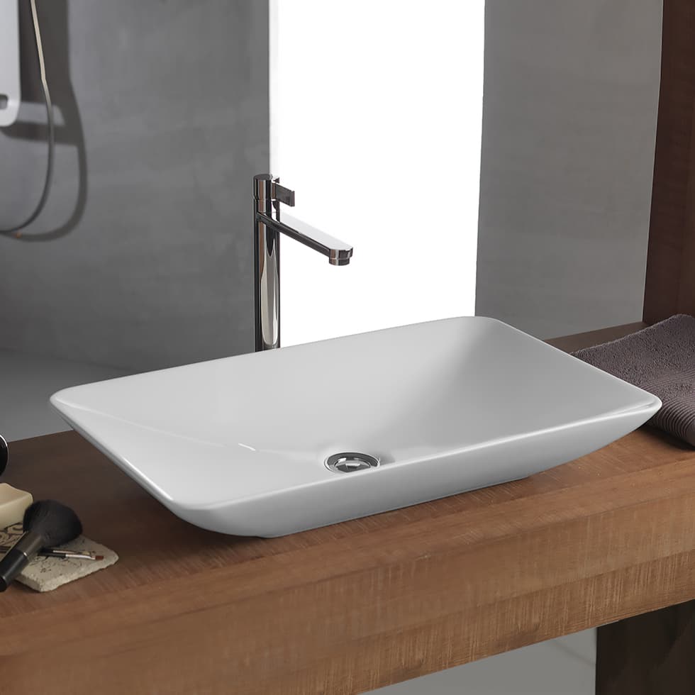 Νιπτήρας επιτραπέζιος Bianco Ceramica Rio 38060-300 Λευκό 60x37,7