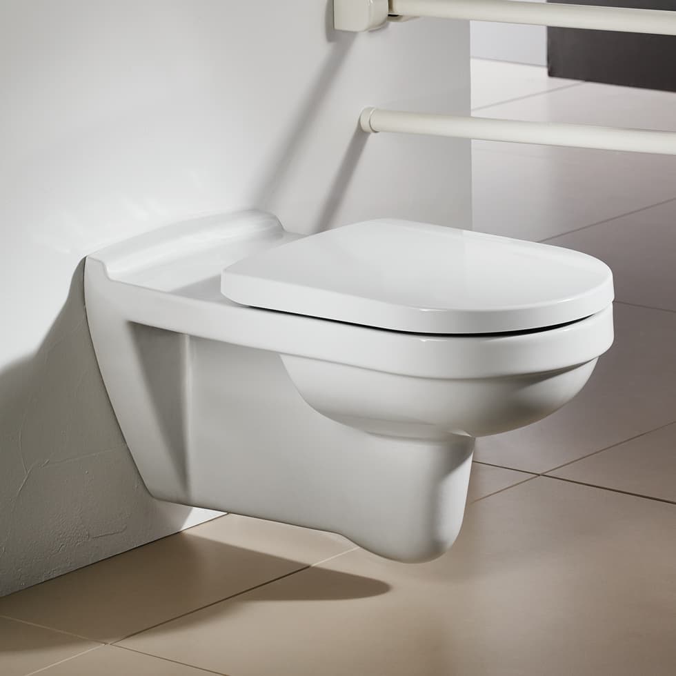 Λεκάνη κρεμαστή με κάλυμμα slim soft close 9001SC Serel Senior 304500SC-300 Λευκό 35,5x70cm