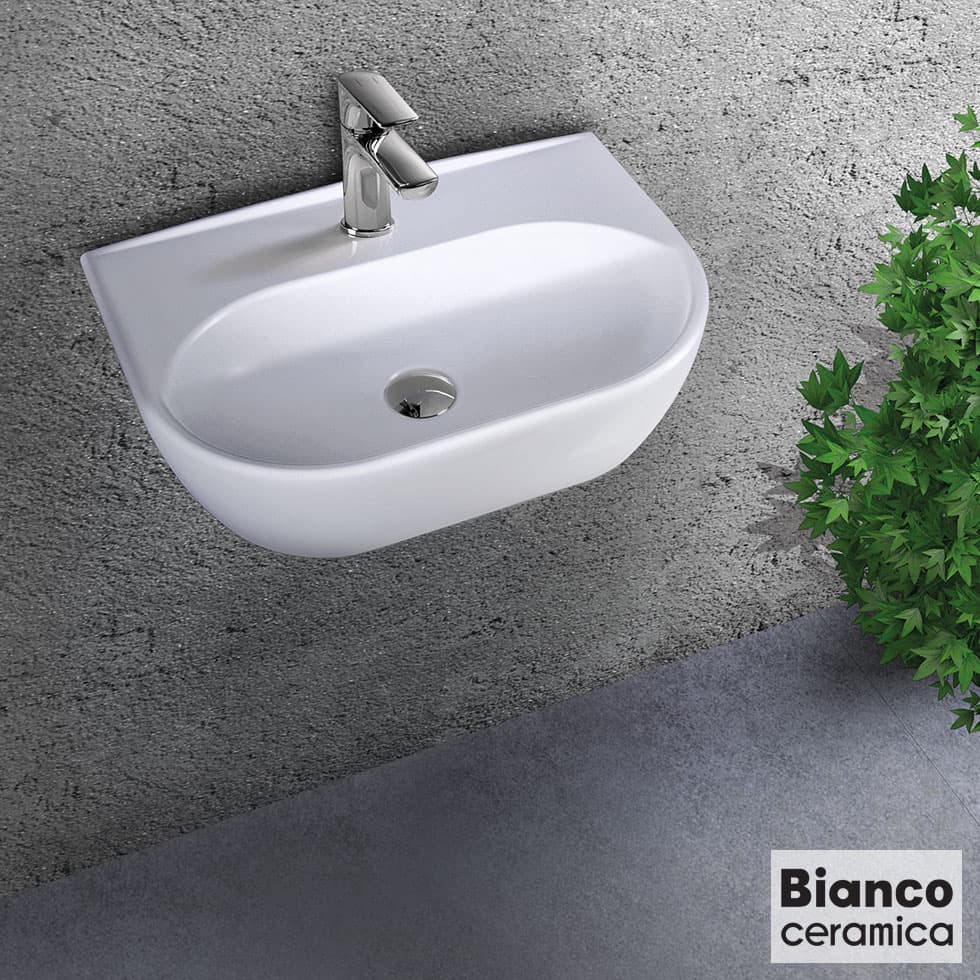 Νιπτήρας κρεμαστός Bianco Ceramica Studio 39045-300 Λευκό 45x32