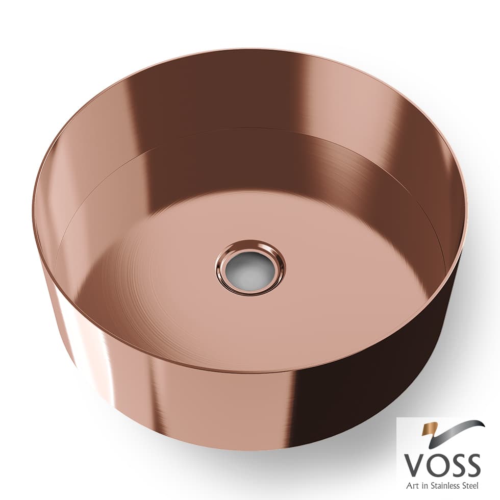 Νιπτήρας επιτραπέζιος Voss Milo 1033-811 Rose Gold Brushed Βουρτσισμένο Ροζ Χρυσό PVD Φ33