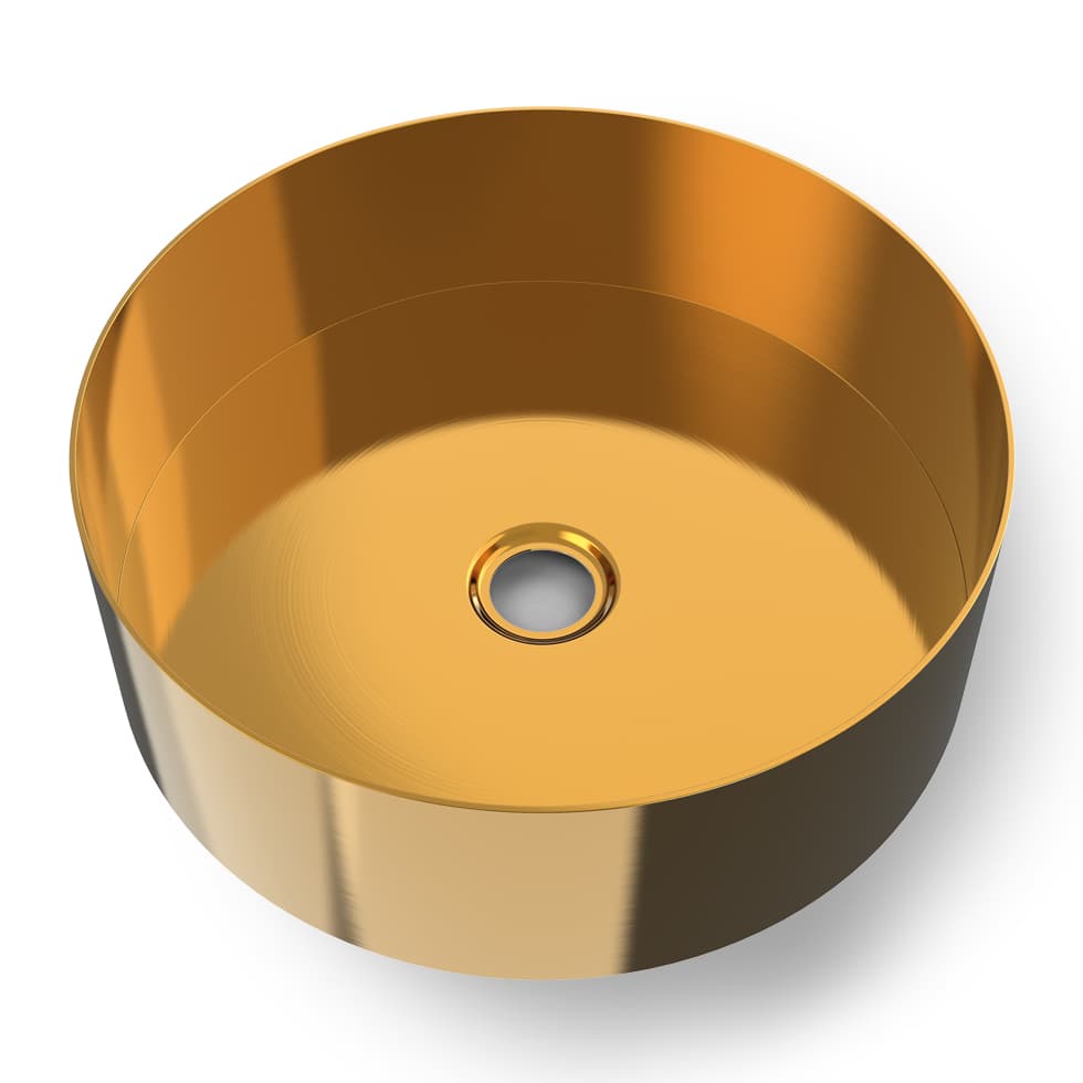 Νιπτήρας επιτραπέζιος Voss Milo 1040-211 Gold Brushed Βουρτσισμένο Χρυσό PVD Φ40