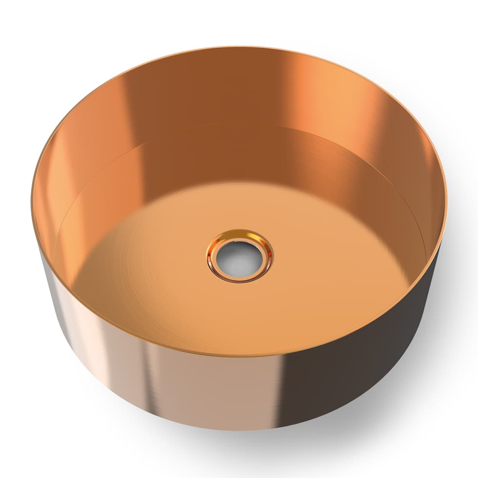 Νιπτήρας επιτραπέζιος Voss Milo 1040-811 Rose Gold Brushed Βουρτσισμένο Ροζ Χρυσό PVD Φ40