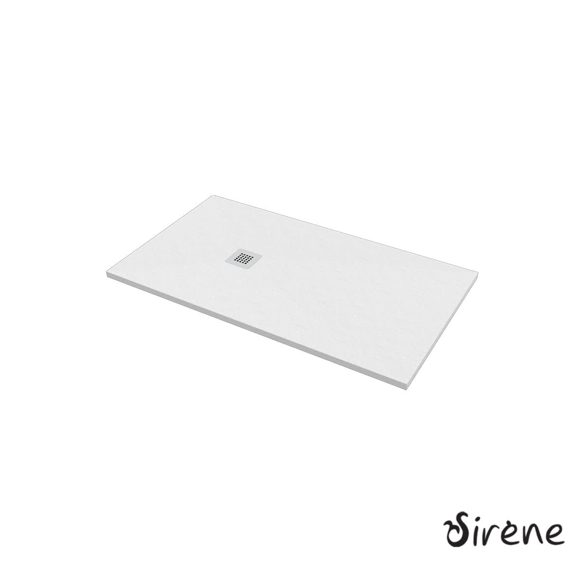 Ντουζιέρα παραλληλόγραμμη Sirene New Slate S14080-301 Ματ Λευκό 140x80x2,7cm