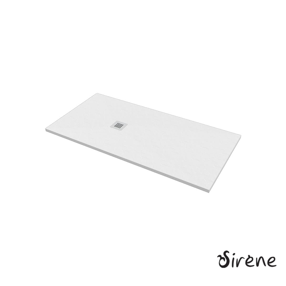 Ντουζιέρα παραλληλόγραμμη Sirene New Slate S16080-301 Ματ Λευκό 160x80x2,7cm
