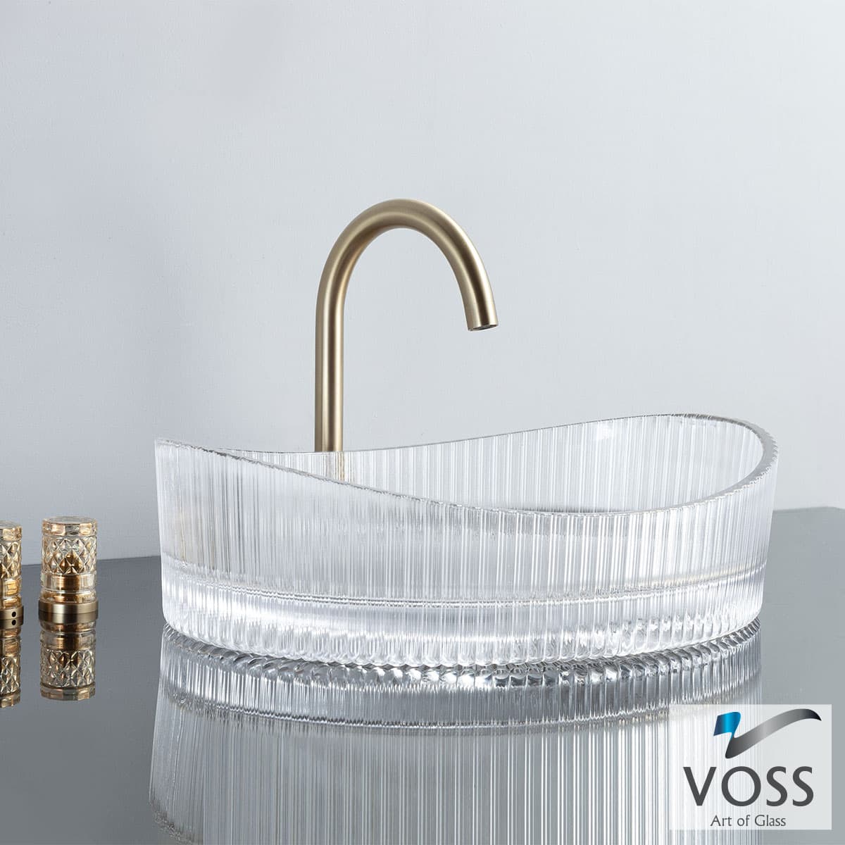 Νιπτήρας επιτραπέζιος Voss Cavo VL1150-000 Γυαλί διάφανο 50x37,5