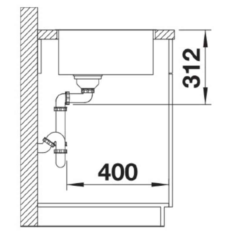 Νεροχύτης κουζίνας γρανιτένιος Blanco Subline 500-IF SteelFrame 524110 White 54,3×44,3 (Flush επίπεδο χείλος IF) - 5