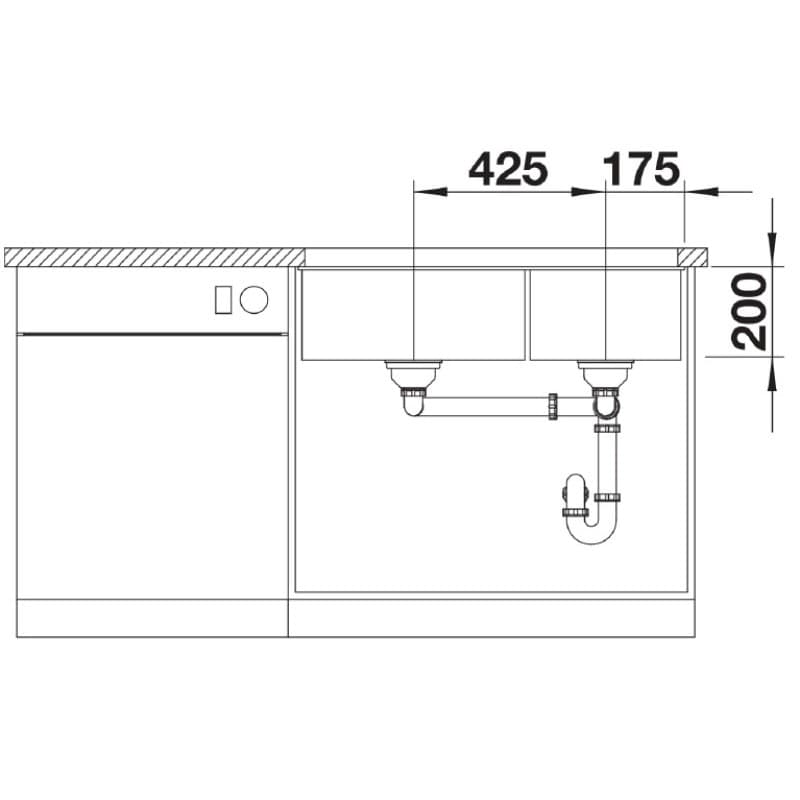 Νεροχύτης κουζίνας γρανιτένιος Blanco Subline 480/320-U 527168 Soft White 85,5×46 (υποκαθήμενος) - 4
