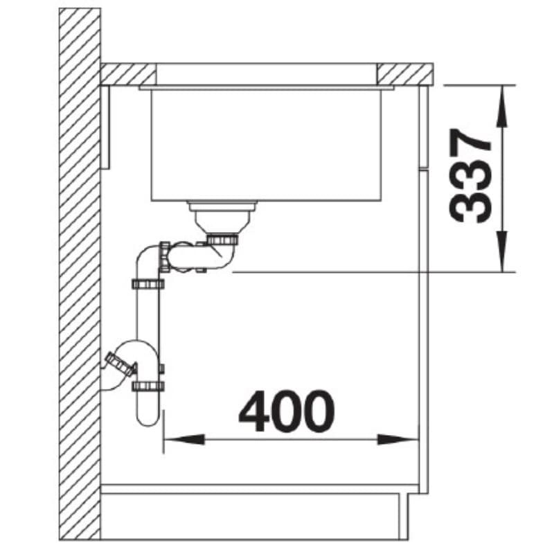 Νεροχύτης κουζίνας γρανιτένιος Blanco Subline 480/320-U 527168 Soft White 85,5×46 (υποκαθήμενος) - 5