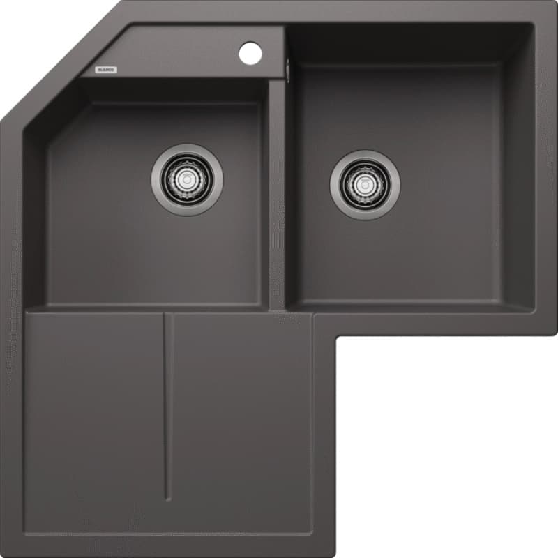 Νεροχύτης κουζίνας γρανιτένιος Blanco Metra 9 E 518888 Rock Grey 83×83 (ένθετος)