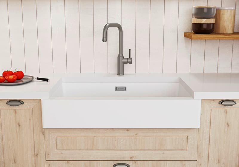 Νεροχύτης κουζίνας γρανιτένιος Blanco Vintera XL 9-UF 526105 White 89,6×51 (υποκαθήμενος / flush) - 2