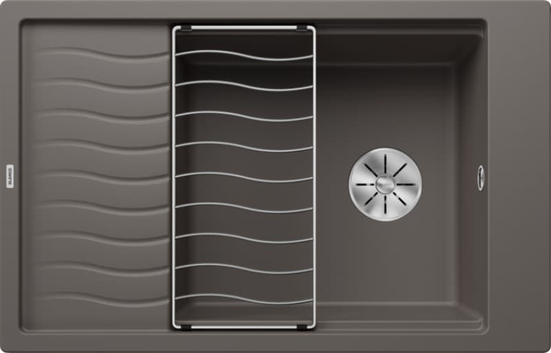 Νεροχύτης κουζίνας γρανιτένιος Blanco Elon XL 6 S 527252 Volcano Grey 78×50 (με πλέγμα αποστράγγισης) (ένθετος)