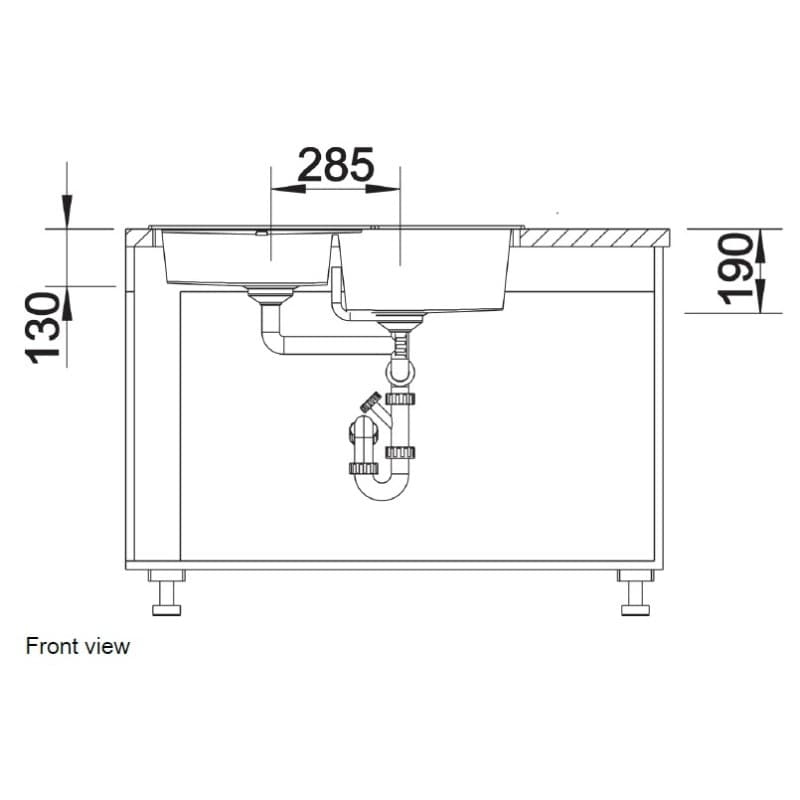 Νεροχύτης κουζίνας γρανιτένιος Blanco Metra 9 E 515573 Coffee 83×83 (ένθετος) - 5