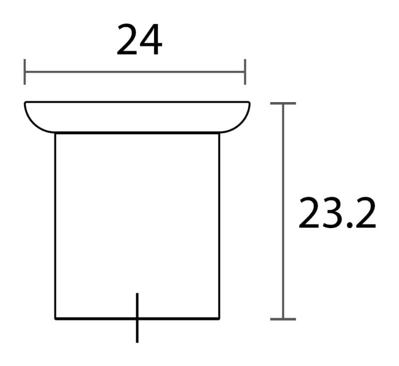 Πόμολο Επίπλων Convex 286 Σατινέ Inox Φ2,4x2,3cm - 2