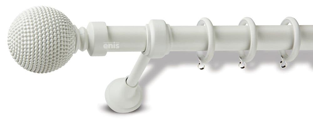 Μεταλλικό Κουρτινόξυλο Enis Orient Φ25mm Λευκό Πάγου N30 - 1