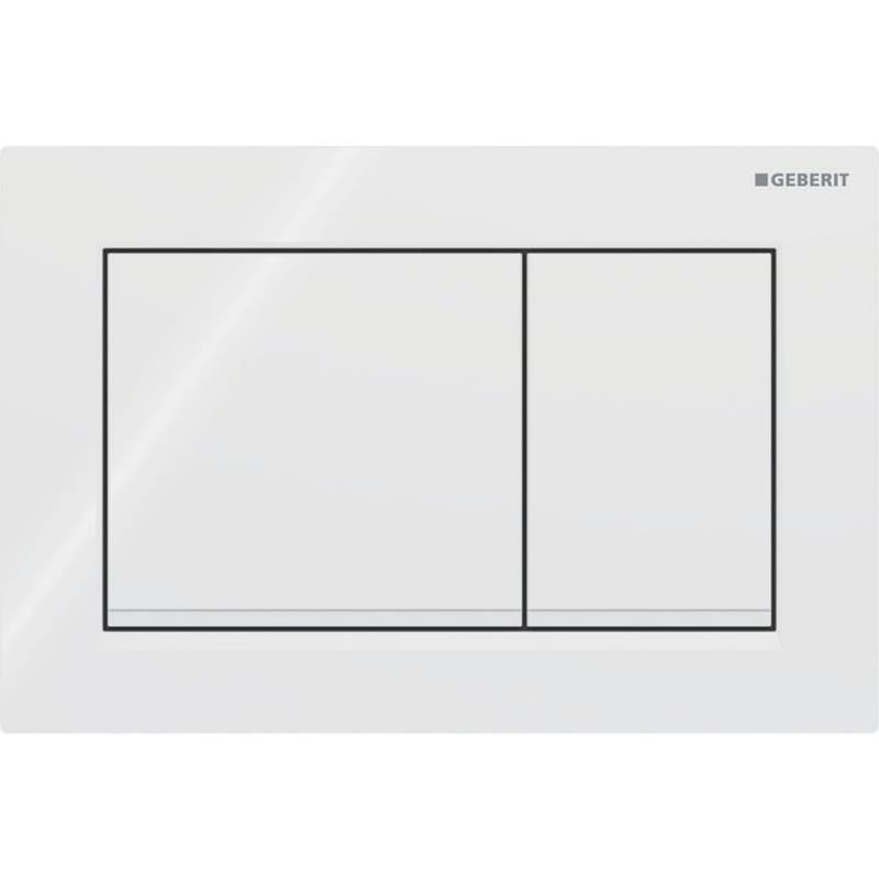 Πλακέτα χειρισμού Dual flush Geberit
  Omega 20 Square 115.080.11.1 white/matt White Γυαλιστερό / Ματ 21,2x14,2cm
