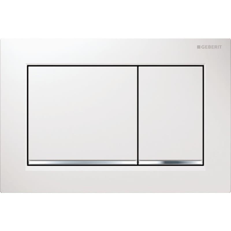 Πλακέτα χειρισμού Dual flush Geberit
  Omega 20 Square 115.080.KJ.1 white/bright Chrome Γυαλιστερό 21,2x14,2cm