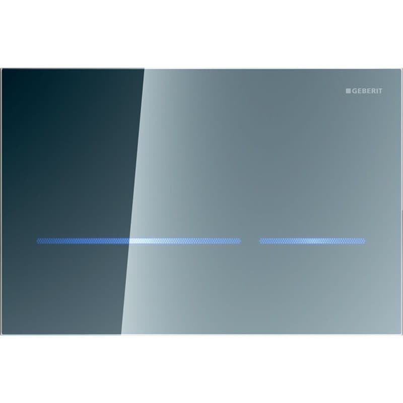 Πλακέτα χειρισμού Dual flush, touchless,
  electronic, Illuminated Geberit Sigma 80 Φωτοκυτταρου 116.090.SM.6 Reflective
  Glass Γυαλιστερό (γυαλί) 24,7x16,4cm